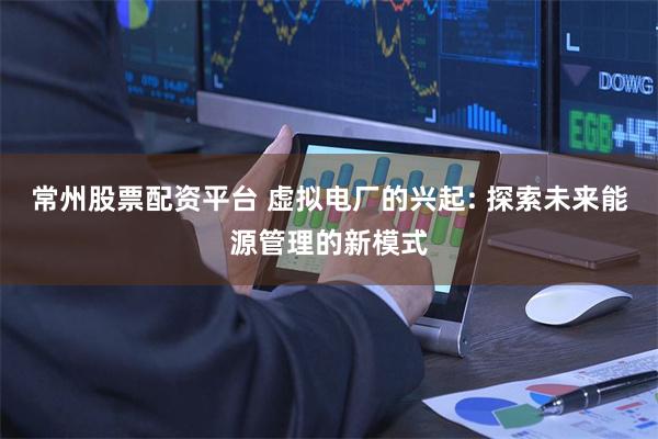 常州股票配资平台 虚拟电厂的兴起: 探索未来能源管理的新模式
