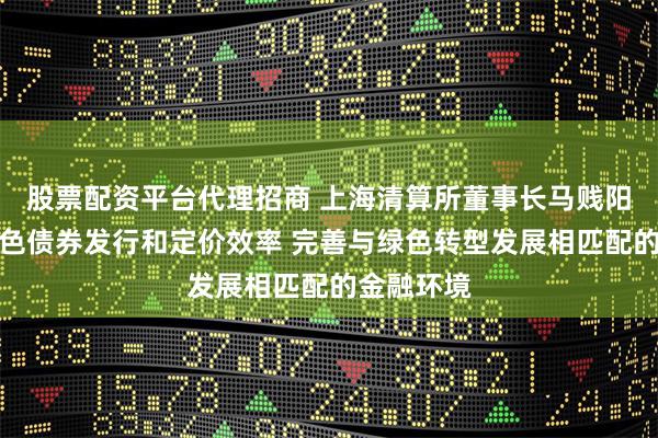 股票配资平台代理招商 上海清算所董事长马贱阳：提升绿色债券发行和定价效率 完善与绿色转型发展相匹配的金融环境