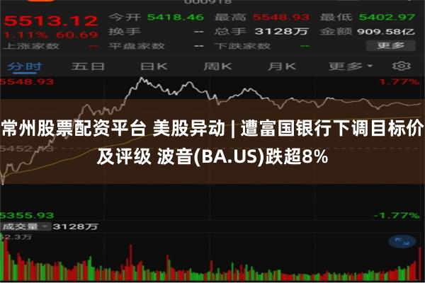 常州股票配资平台 美股异动 | 遭富国银行下调目标价及评级 波音(BA.US)跌超8%
