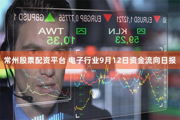 常州股票配资平台 电子行业9月12日资金流向日报