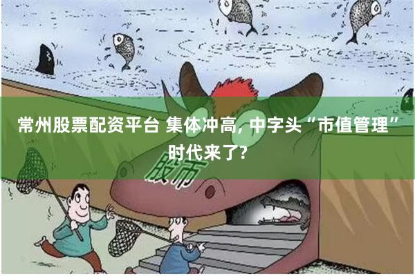 常州股票配资平台 集体冲高, 中字头“市值管理”时代来了?