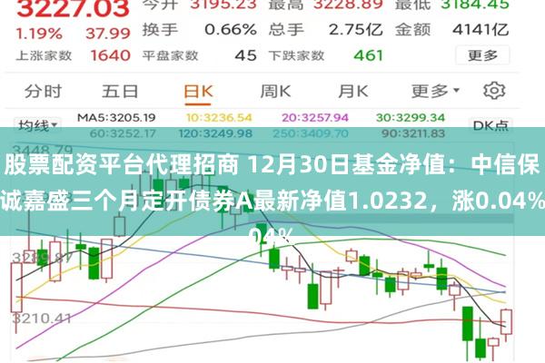 股票配资平台代理招商 12月30日基金净值：中信保诚嘉盛三个月定开债券A最新净值1.0232，涨0.04%